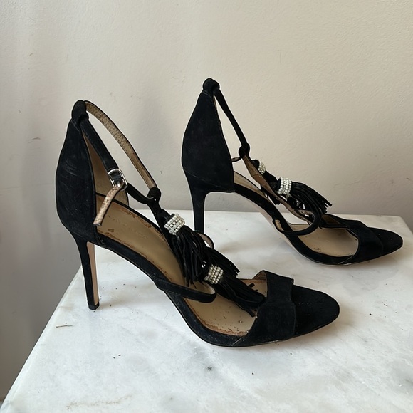 New in box, Ann Taylor fringe suede pumps, size 8 1/2, - Picture 3 of 9